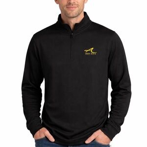 IL Migliore Men’s XL Performance Quarter Zip Pullover Black Ash City Logo